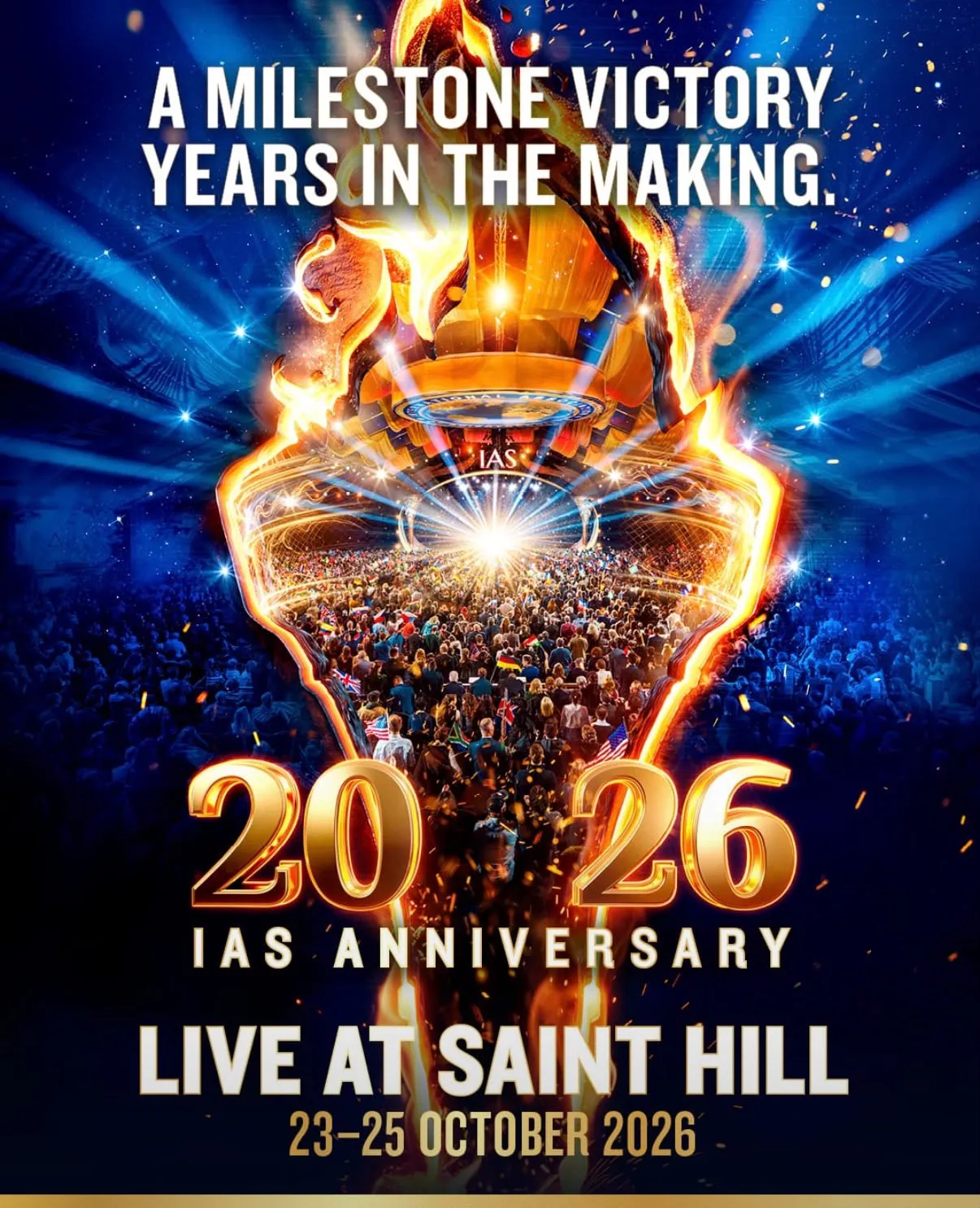 Official IAS Anniversary 2026 poster, 23–25 October, Saint Hill